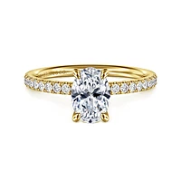 Gabriel & Co 8X5.5 Engagement Ring 14K Yellow Gold Contemporary ER16570O4Y44JJ