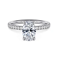 Gabriel & Co 9X6 Engagement Ring 14K White Gold Contemporary ER16570O6W44JJ
