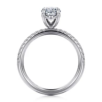 Gabriel & Co 9X6 Engagement Ring 14K White Gold Contemporary ER16570O6W44JJ
