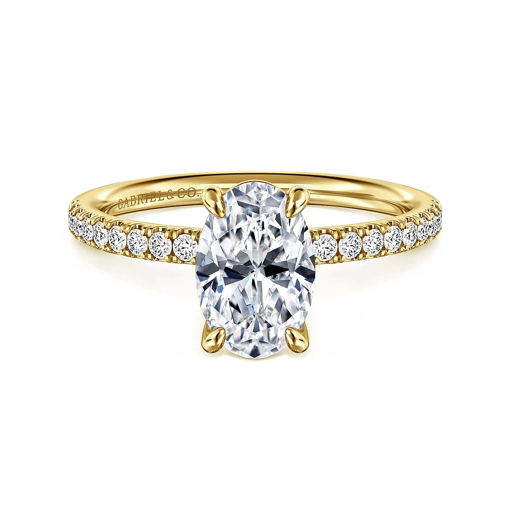 Gabriel & Co 9X6 Engagement Ring 14K Yellow Gold Contemporary ER16570O6Y44JJ