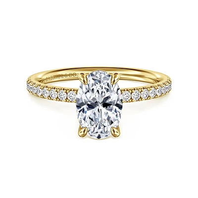Gabriel & Co 9X6 Engagement Ring 14K Yellow Gold Contemporary ER16570O6Y44JJ