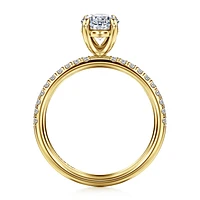 Gabriel & Co 9X6 Engagement Ring 14K Yellow Gold Contemporary ER16570O6Y44JJ