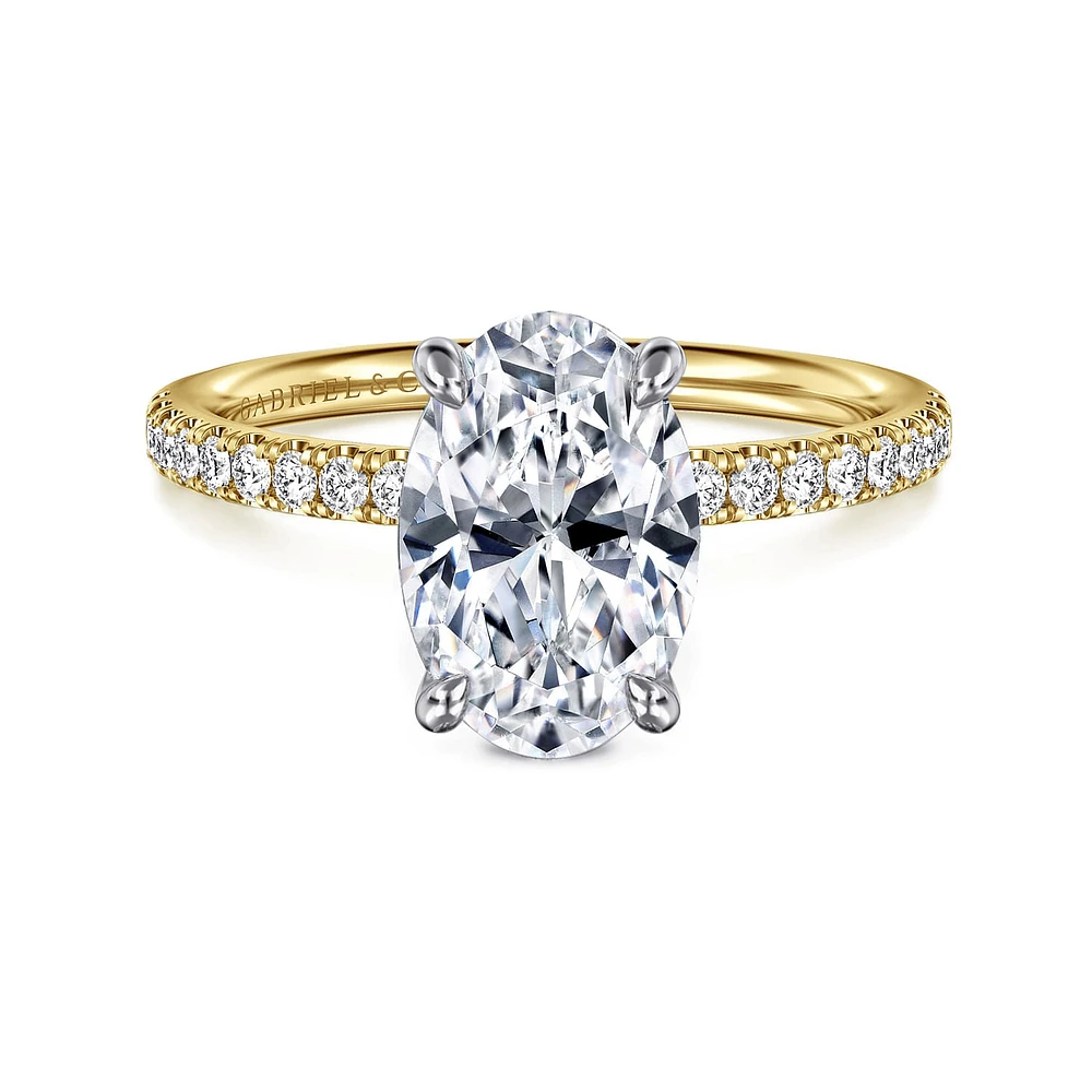 Gabriel & Co 10.5X7 Engagement Ring 14K Gold Contemporary ER16570O8M44JJ