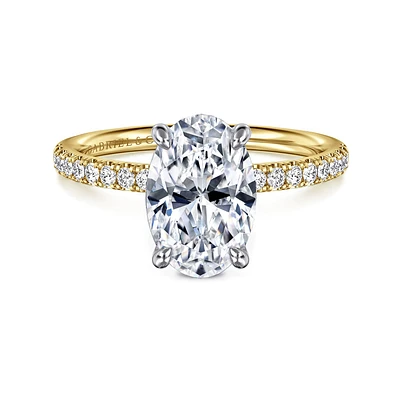 Gabriel & Co 10.5X7 Engagement Ring 14K Gold Contemporary ER16570O8M44JJ