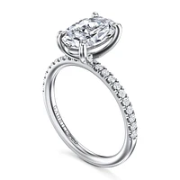Gabriel & Co 10.5X7 Engagement Ring 14K White Gold Contemporary ER16570O8W44JJ