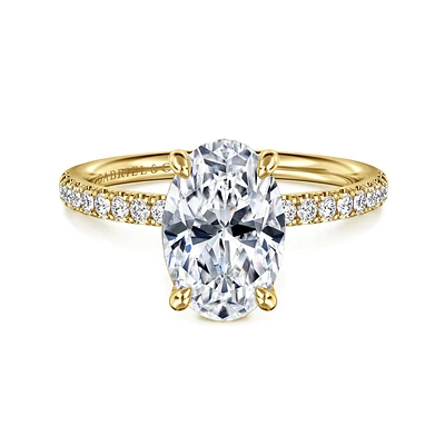 Gabriel & Co 10.5X7 Engagement Ring 14K Yellow Gold Contemporary ER16570O8Y44JJ