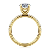 Gabriel & Co 10.5X7 Engagement Ring 14K Yellow Gold Contemporary ER16570O8Y44JJ