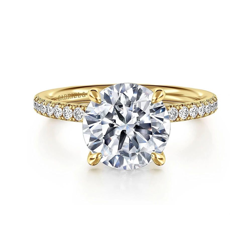 Gabriel & Co 9 Engagement Ring 14K Yellow Gold Contemporary ER16570R12Y44JJ