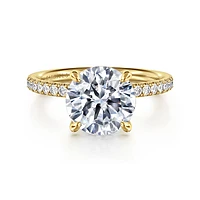 Gabriel & Co 9 Engagement Ring 14K Yellow Gold Contemporary ER16570R12Y44JJ