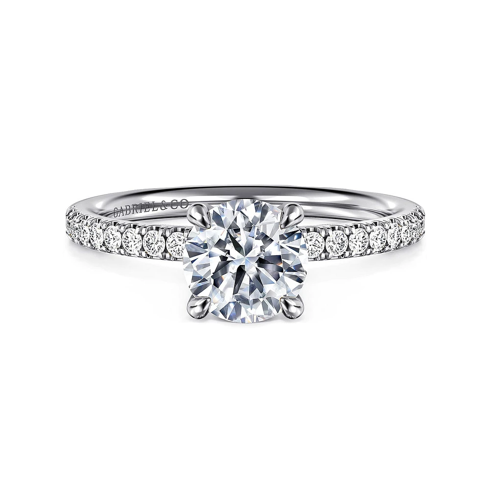 Gabriel & Co 6.5 Engagement Ring 14K White Gold Contemporary ER16570R4W44JJ