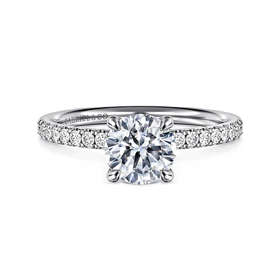 Gabriel & Co 6.5 Engagement Ring 14K White Gold Contemporary ER16570R4W44JJ