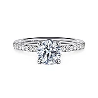 Gabriel & Co 6.5 Engagement Ring 14K White Gold Contemporary ER16570R4W44JJ