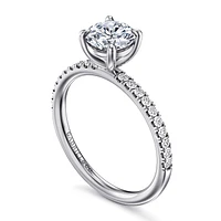 Gabriel & Co 6.5 Engagement Ring 14K White Gold Contemporary ER16570R4W44JJ