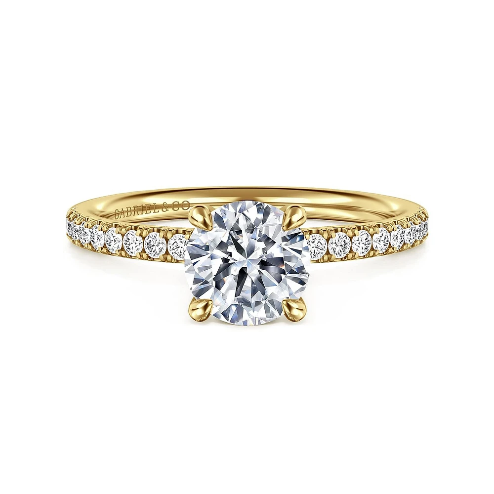 Gabriel & Co 6.5 Engagement Ring 14K Yellow Gold Contemporary ER16570R4Y44JJ