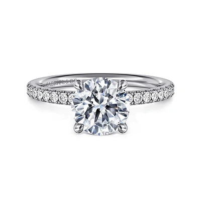 Gabriel & Co 7.4 Engagement Ring 14K White Gold Contemporary ER16570R6W44JJ