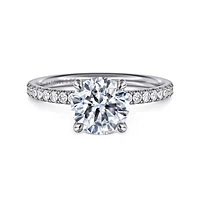 Gabriel & Co 7.4 Engagement Ring 14K White Gold Contemporary ER16570R6W44JJ
