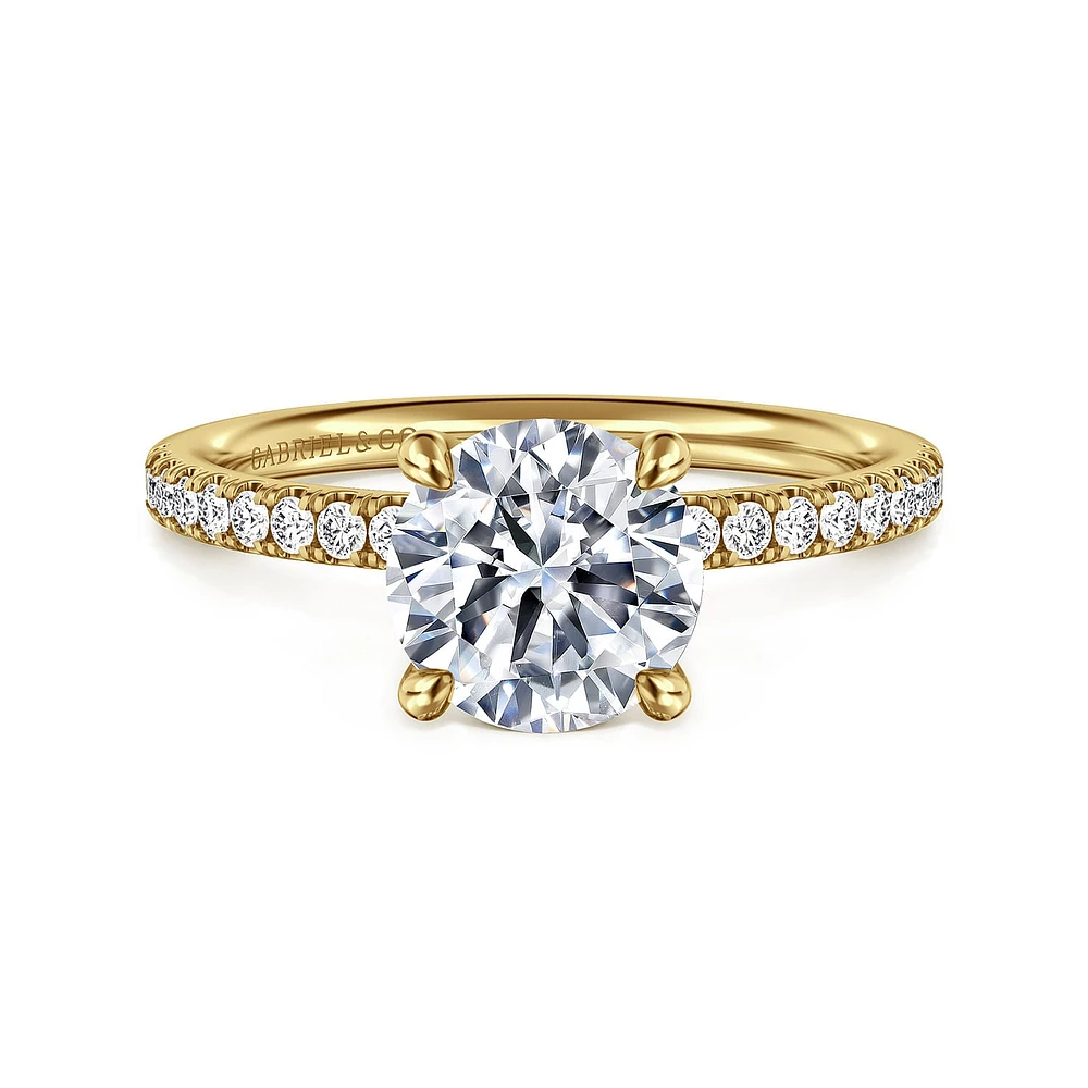 Gabriel & Co 7.4 Engagement Ring 14K Yellow Gold Contemporary ER16570R6Y44JJ