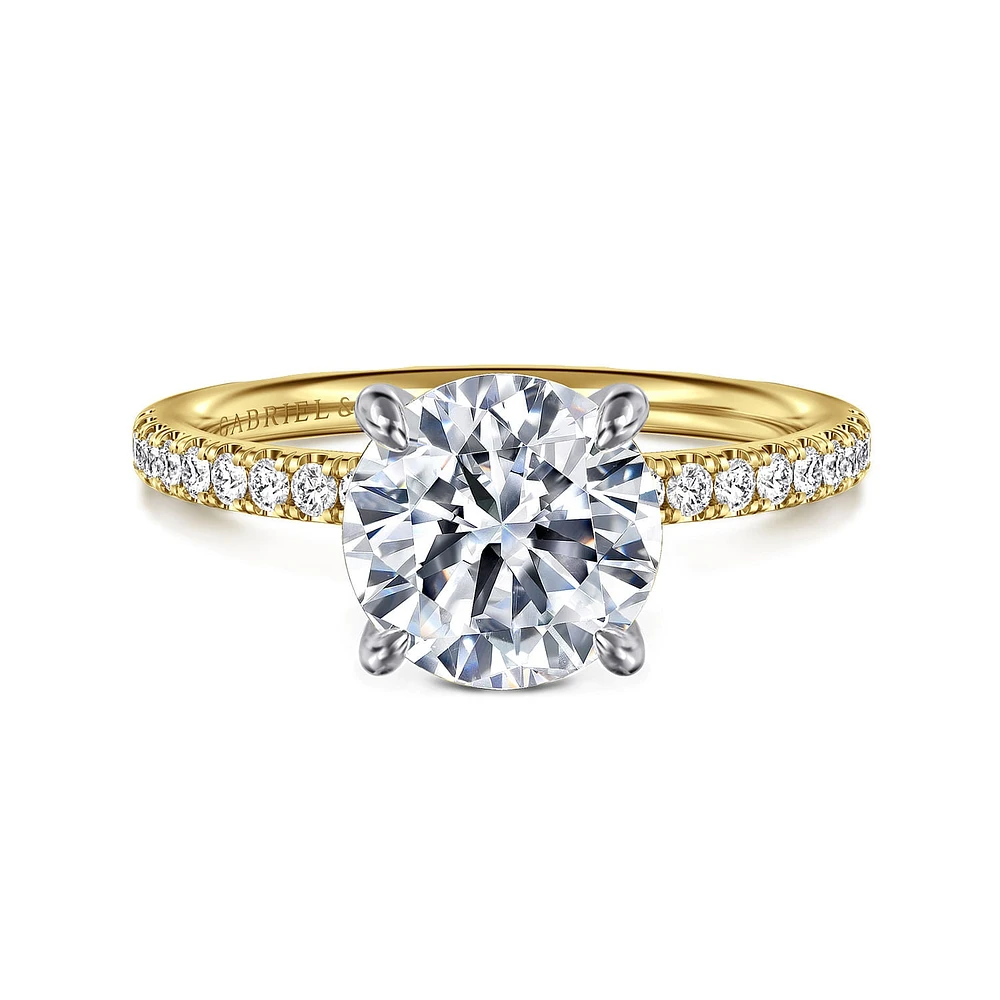 Gabriel & Co 8 Engagement Ring 14K Gold Contemporary ER16570R8M44JJ