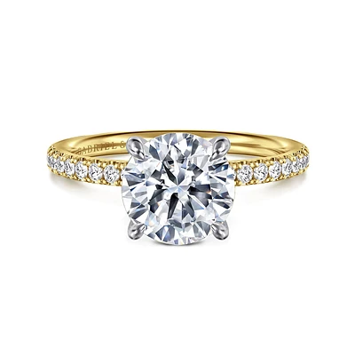 Gabriel & Co 8 Engagement Ring 14K Gold Contemporary ER16570R8M44JJ