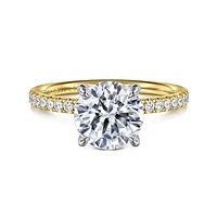 Gabriel & Co 8 Engagement Ring 14K Gold Contemporary ER16570R8M44JJ