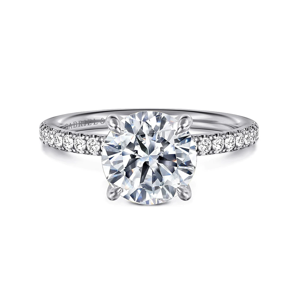 Gabriel & Co 8 Engagement Ring 14K White Gold Contemporary ER16570R8W44JJ