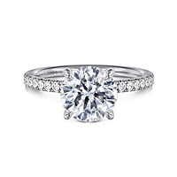 Gabriel & Co 8 Engagement Ring 14K White Gold Contemporary ER16570R8W44JJ