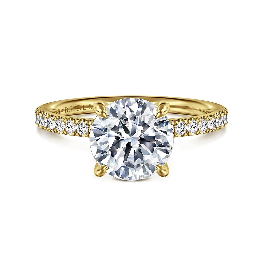 Gabriel & Co 8 Engagement Ring 14K Yellow Gold Contemporary ER16570R8Y44JJ