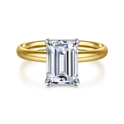 Gabriel & Co 9X6.5 Engagement Ring 14K Gold Contemporary ER16571E10M4JJJ