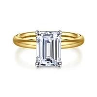Gabriel & Co 9X6.5 Engagement Ring 14K Gold Contemporary ER16571E10M4JJJ
