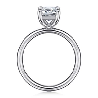 Gabriel & Co 9X6.5 Engagement Ring 14K White Gold Contemporary ER16571E10W4JJJ