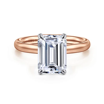 Gabriel & Co 9.5X7 Engagement Ring 14K Two-Tone Gold Contemporary ER16571E12T4JJJ