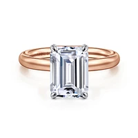 Gabriel & Co 9.5X7 Engagement Ring 14K Two-Tone Gold Contemporary ER16571E12T4JJJ