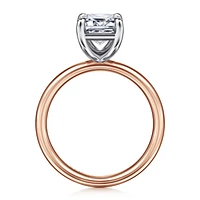 Gabriel & Co 9.5X7 Engagement Ring 14K Two-Tone Gold Contemporary ER16571E12T4JJJ