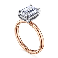 Gabriel & Co 9.5X7 Engagement Ring 14K Two-Tone Gold Contemporary ER16571E12T4JJJ