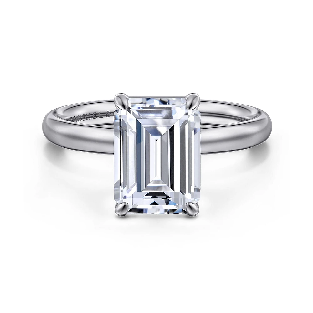 Gabriel & Co 9.5X7 Engagement Ring 14K White Gold Contemporary ER16571E12W4JJJ