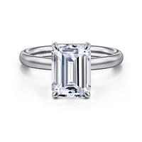 Gabriel & Co 9.5X7 Engagement Ring 14K White Gold Contemporary ER16571E12W4JJJ
