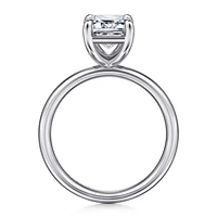 Gabriel & Co 9.5X7 Engagement Ring 14K White Gold Contemporary ER16571E12W4JJJ