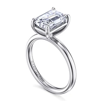 Gabriel & Co 9.5X7 Engagement Ring 14K White Gold Contemporary ER16571E12W4JJJ