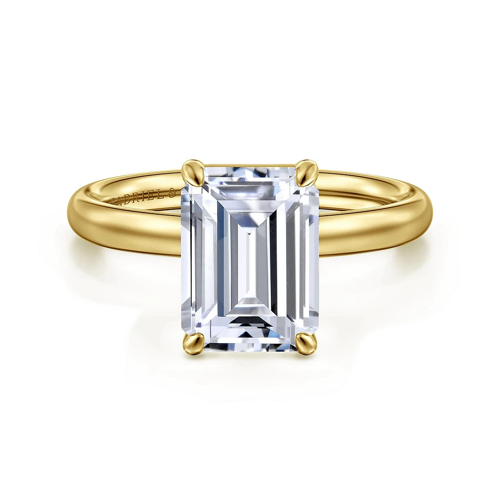 Gabriel & Co 9.5X7 Engagement Ring 14K Yellow Gold Contemporary ER16571E12Y4JJJ