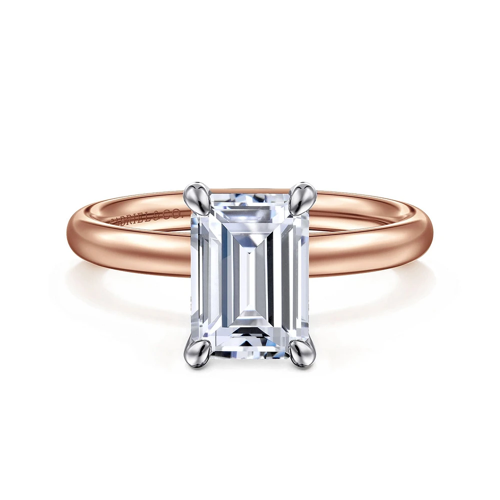 Gabriel & Co 8.5X6 Engagement Ring 14K Two-Tone Gold Contemporary ER16571E8T4JJJ