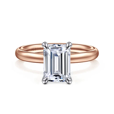 Gabriel & Co 8.5X6 Engagement Ring 14K Two-Tone Gold Contemporary ER16571E8T4JJJ