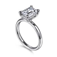 Gabriel & Co 8.5X6 Engagement Ring 14K White Gold Contemporary ER16571E8W4JJJ