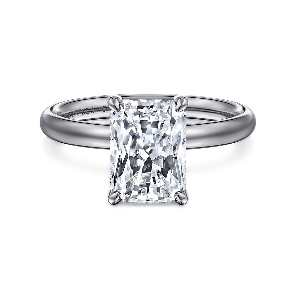 Gabriel & Co 9X6.5 Engagement Ring 14K White Gold Contemporary ER16571N10W4JJJ