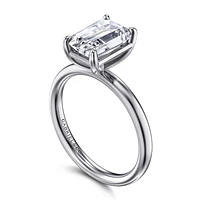 Gabriel & Co 9X6.5 Engagement Ring 14K White Gold Contemporary ER16571N10W4JJJ