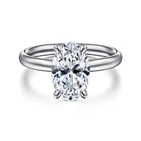 Gabriel & Co 11X7.2 Engagement Ring 14K White Gold Contemporary ER16571O10W4JJJ