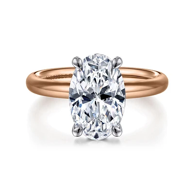 Gabriel & Co 11.5X7.5 Engagement Ring 14K Two-Tone Gold Contemporary ER16571O12T4JJJ