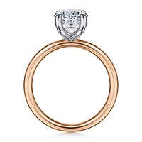 Gabriel & Co 11.5X7.5 Engagement Ring 14K Two-Tone Gold Contemporary ER16571O12T4JJJ
