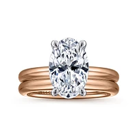 Gabriel & Co 11.5X7.5 Engagement Ring 14K Two-Tone Gold Contemporary ER16571O12T4JJJ