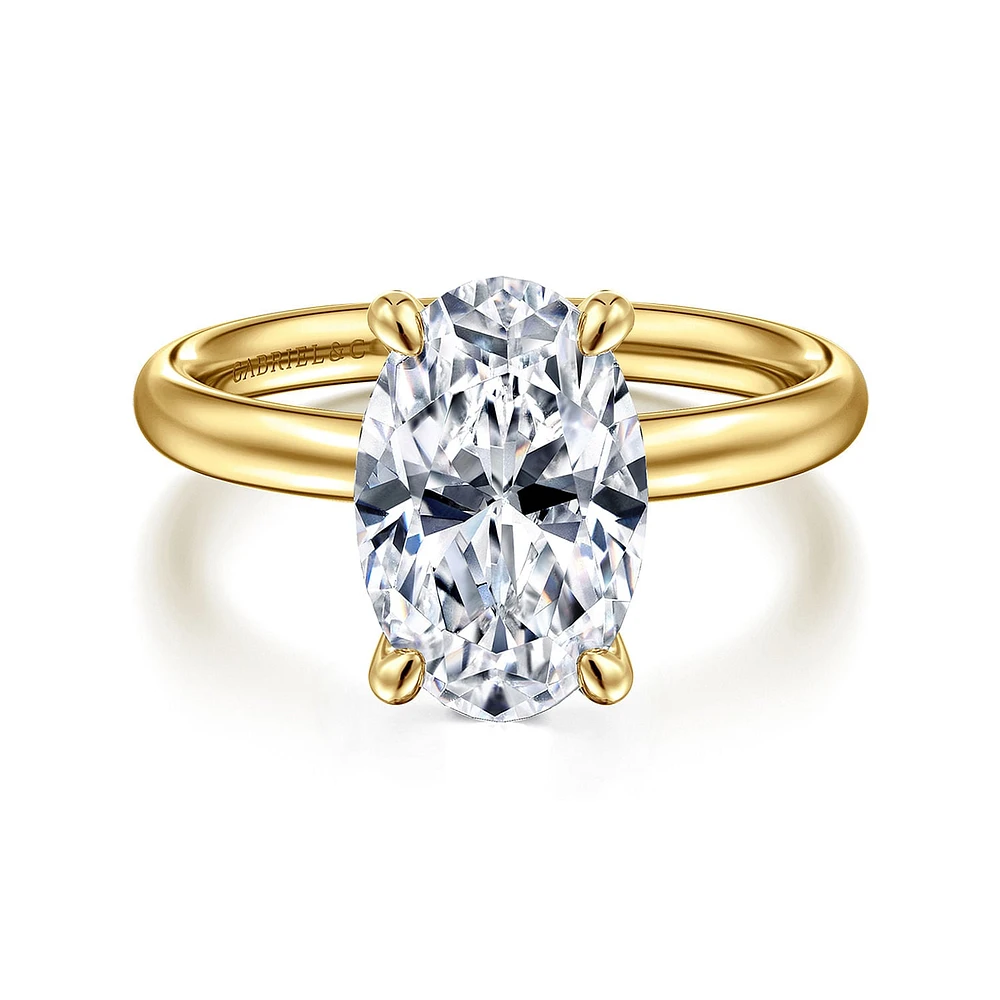 Gabriel & Co 11.5X7.5 Engagement Ring 14K Yellow Gold Contemporary ER16571O12Y4JJJ