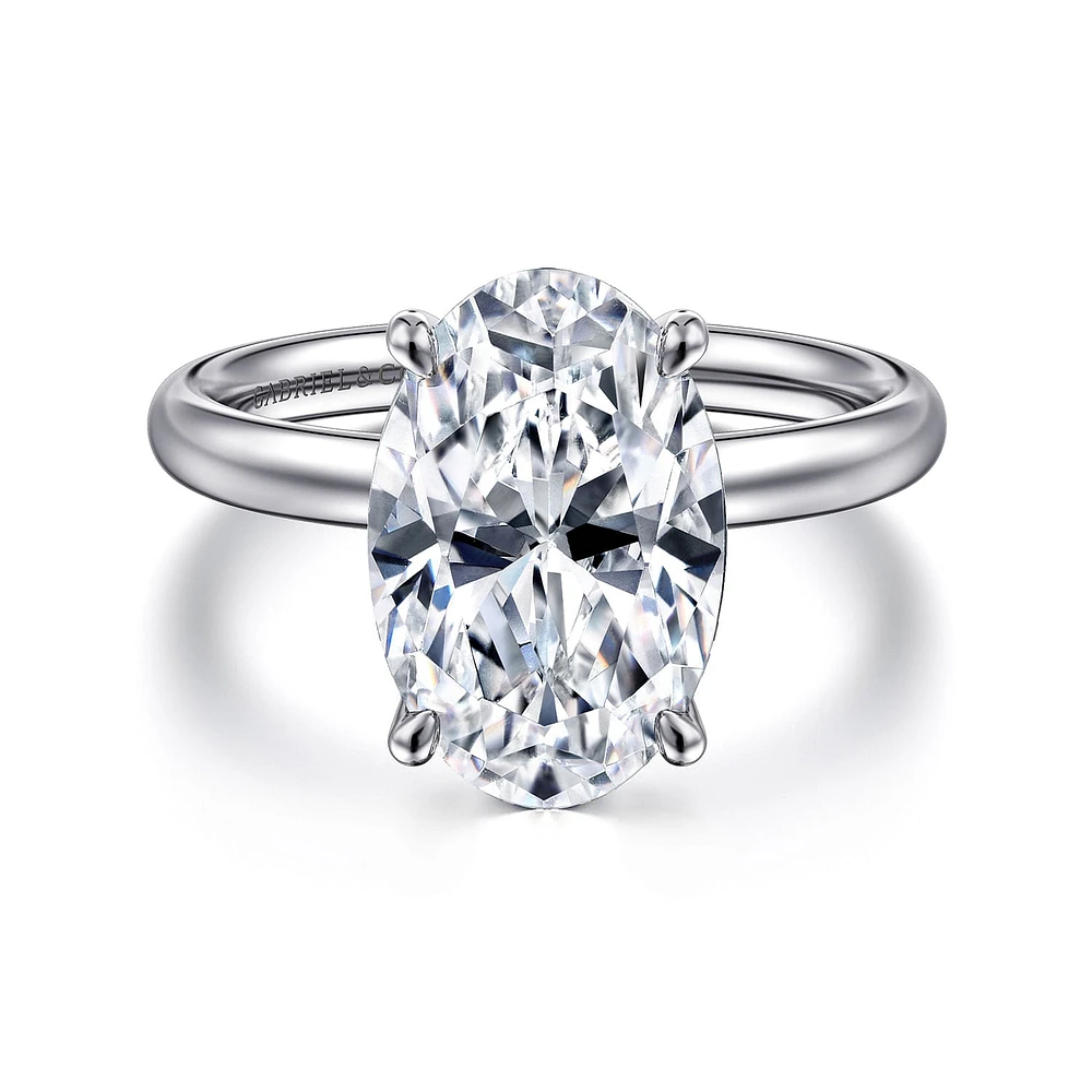 Gabriel & Co 13X8.5 Engagement Ring 14K White Gold Contemporary ER16571O16W4JJJ